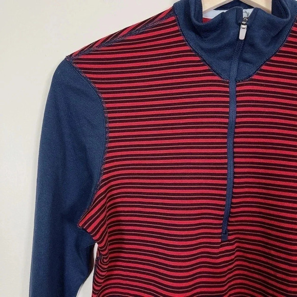 Patagonia Capilene 3 Mid-weight Pullover In Red Blue Stripe - Picture 7 of 12